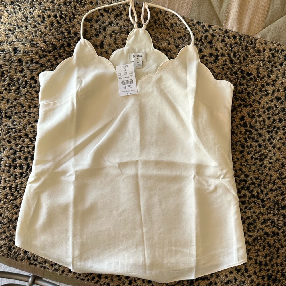 NWT Women’s J Crew Lined Ivory Cami - Size 0